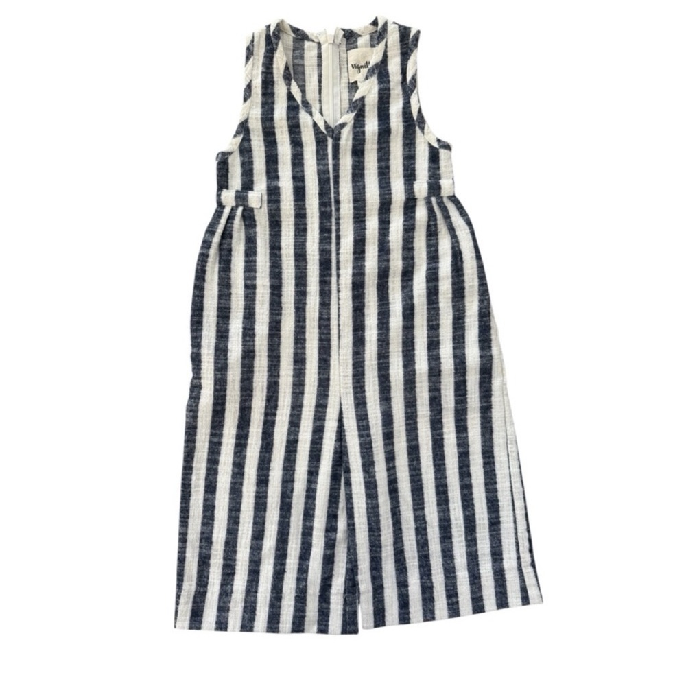 Vignette Navy and White Striped Jumpsuit 5